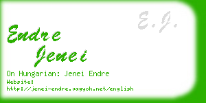 endre jenei business card